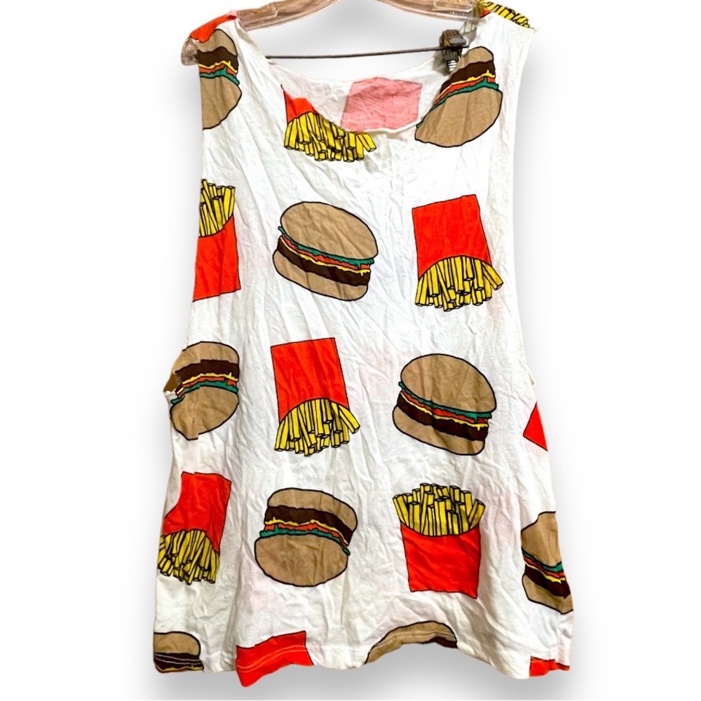 3 for $15 Forever 21 Fast Food Burger Fries Tank Top Muscle Tee | Graphic Skate